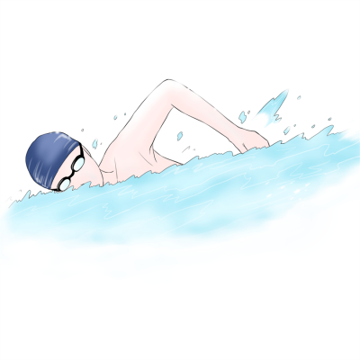 部活、水泳部、学校生活
