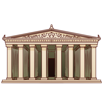 古代ギリシア時代にアテネのアクロポリスに建てられた。
