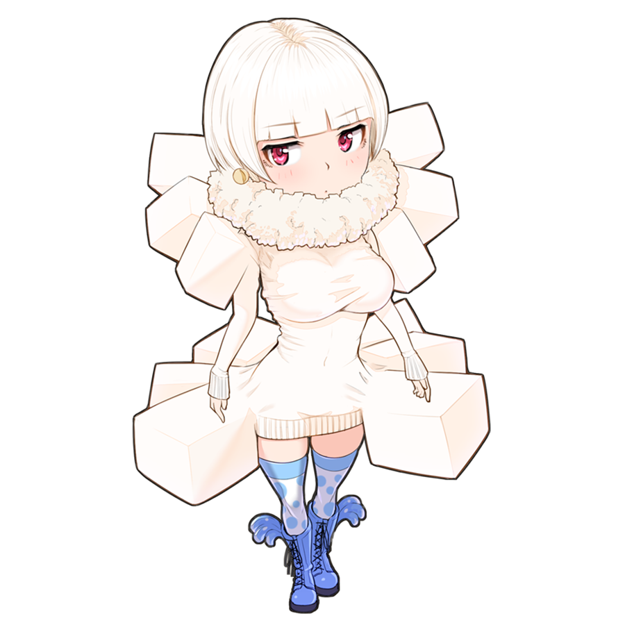 豆腐を擬人化したキャラクター素材