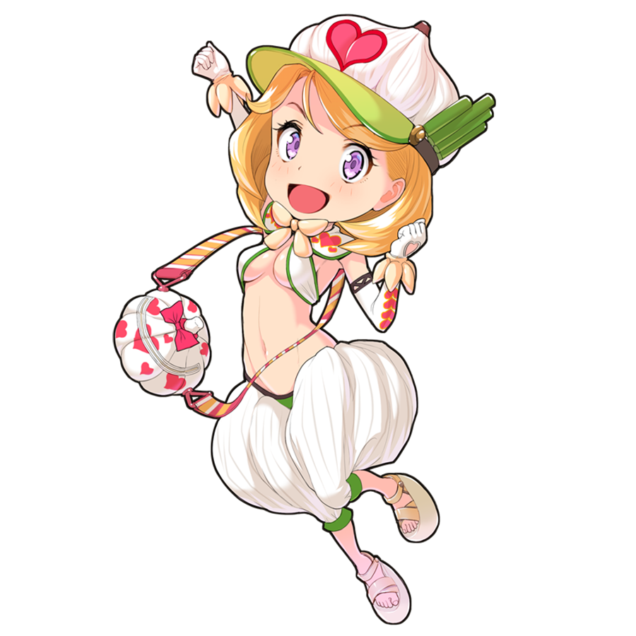 にんにくを擬人化したキャラクター素材