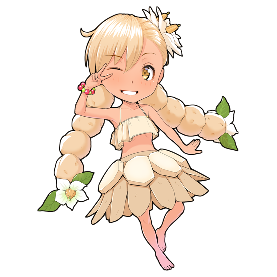 ジャガイモを擬人化したキャラクター素材