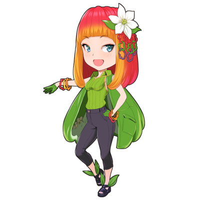 ピーマンを擬人化したキャラクター素材