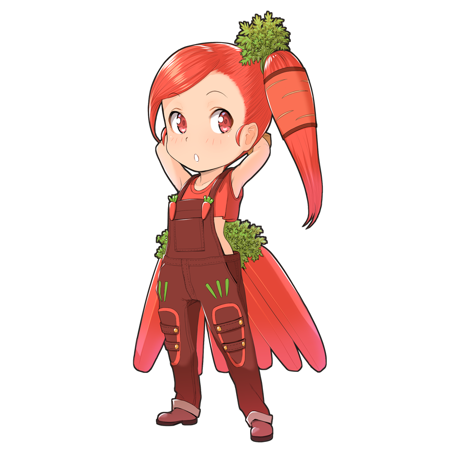 にんじんを擬人化したキャラクター素材