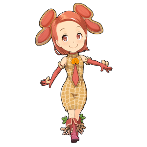 ピーナッツを擬人化したキャラクター素材