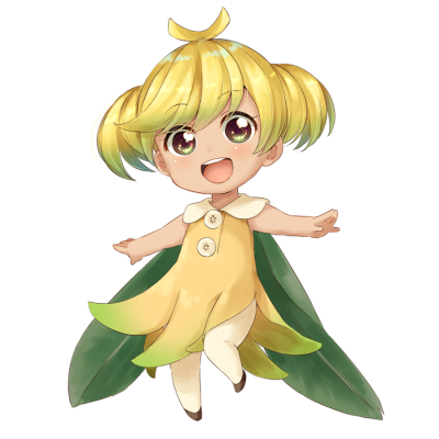 バナナを擬人化したキャラクター素材