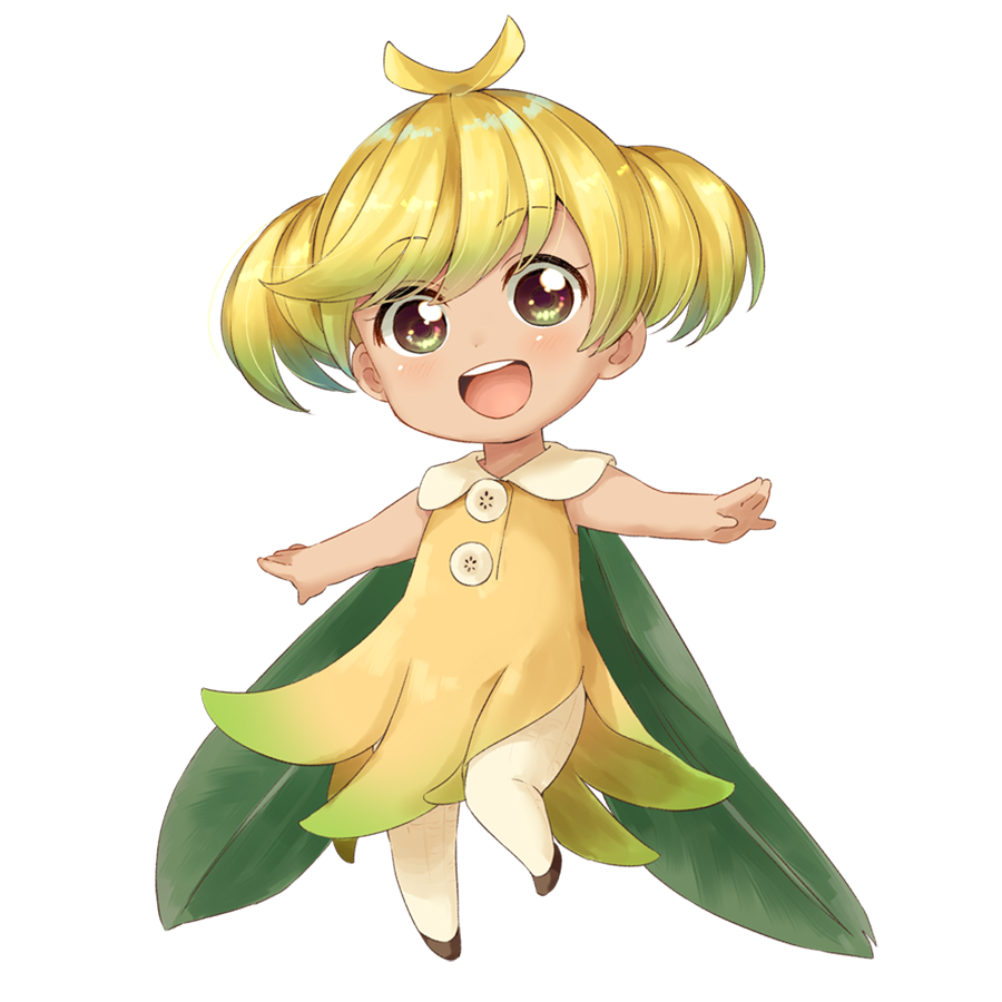 バナナを擬人化したキャラクター素材