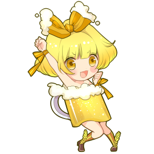 ビールを擬人化したキャラクター素材