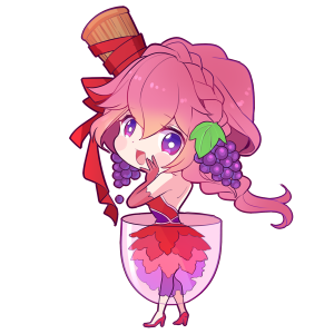 ワインを擬人化したキャラクター素材