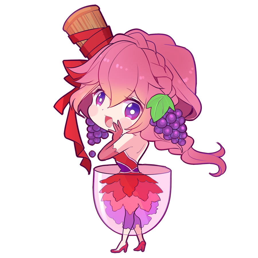 ワインを擬人化したキャラクター素材