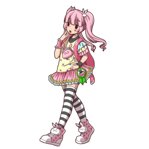 ツインテールでニーソックスの女子。原宿が好き。