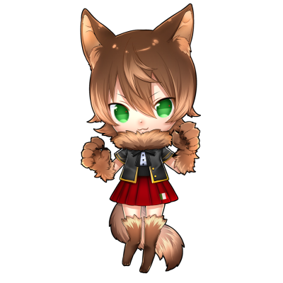 オオカミ(イタリア)をモチーフにしたキャラクター素材