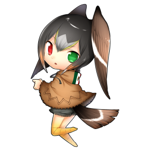イヌワシ(メキシコ)をモチーフにしたキャラクター素材
