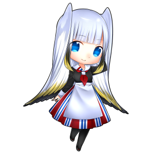ヘラサギ(オランダ)をモチーフにしたキャラクター素材