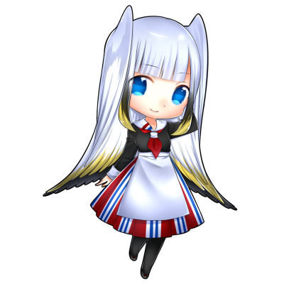 ヘラサギ(オランダ)をモチーフにしたキャラクター素材