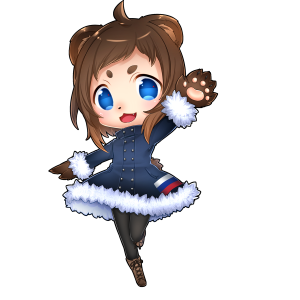 クマ(ロシア)をモチーフにしたキャラクター素材