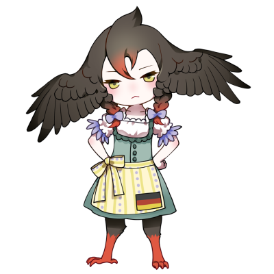 カザノワシ(ドイツ)をモチーフにしたキャラクター素材