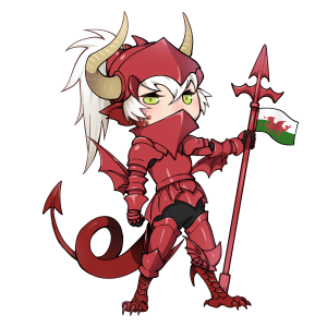 ウェルシュ・ドラゴン(ウェールズ)をモチーフにしたキャラクター素材