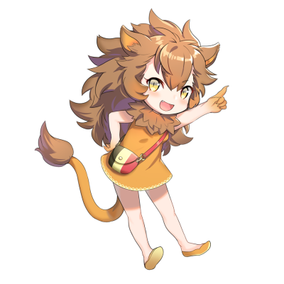 ライオン(ベルギー)をモチーフにしたキャラクター素材
