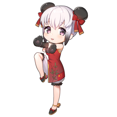 パンダ(中国)をモチーフにしたキャラクター素材
