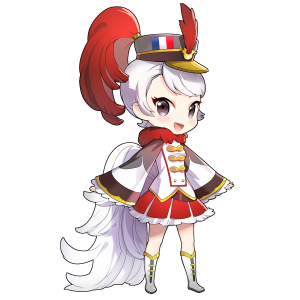 雄鶏(フランス)をモチーフにしたキャラクター素材