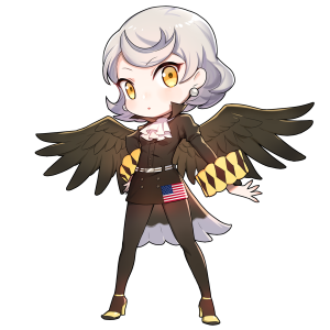 ハクトウワシ(アメリカ)をモチーフにしたキャラクター素材