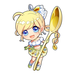 スプーンを擬人化したキャラクター素材