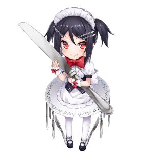 ナイフを擬人化したキャラクター素材