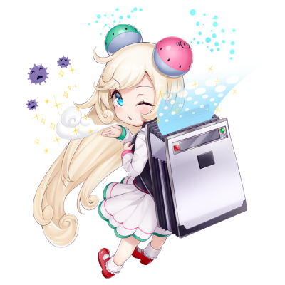 空気清浄機を擬人化したキャラクター素材