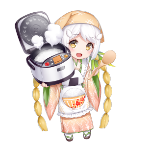 炊飯器を擬人化したキャラクター素材