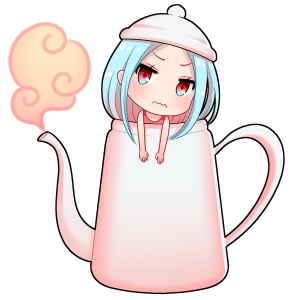電気ポットを擬人化したキャラクター素材