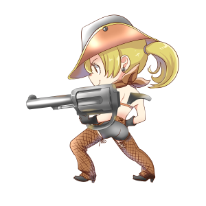 銃１を擬人化したキャラクター素材