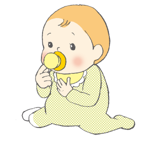 赤ちゃん、育児、新生児服、おしゃぶり