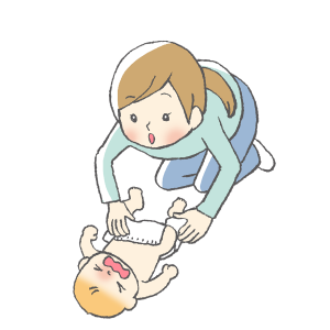 赤ちゃん、育児、ママ、おむつ