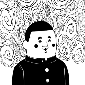 学校、坊主、学生服