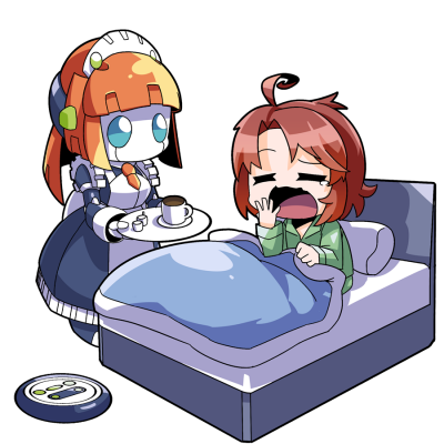 SF、メイドロボットに世話をしてもらう人