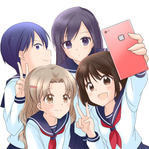 友達、スマートフォン、ピース