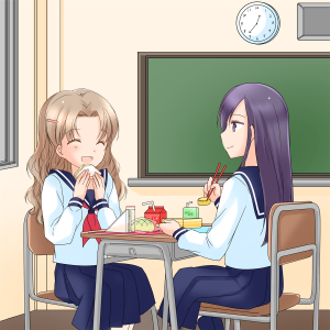 友達、サンドイッチ、お弁当