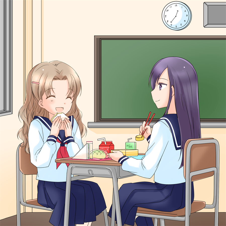 友達、サンドイッチ、お弁当