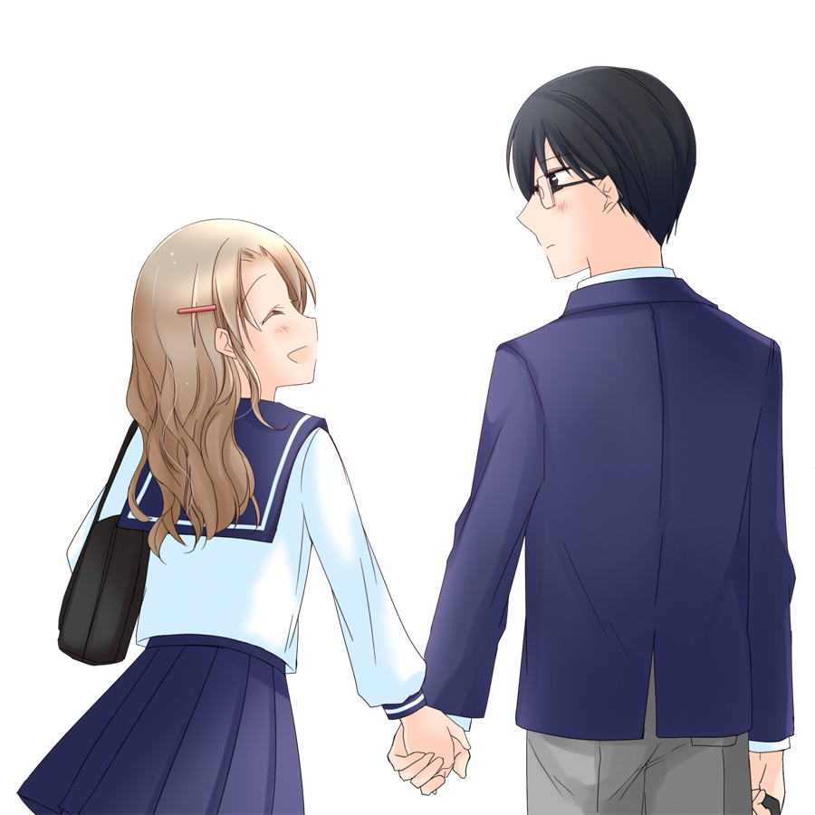 恋愛、通学、メガネ