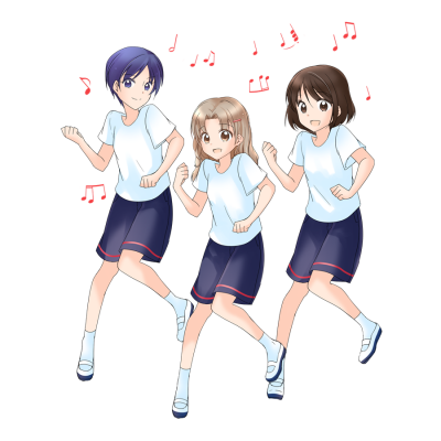 運動、音符、ステップ