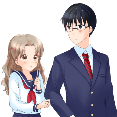 恋愛、メガネ、制服